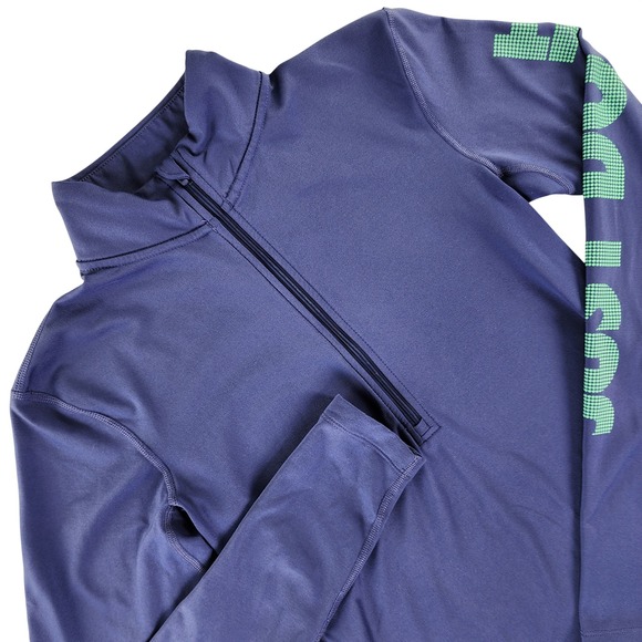 Nike Tops - Nike Quarter-Zip Pullover Womens M Blue Just Do It Athletic Polyester Blend